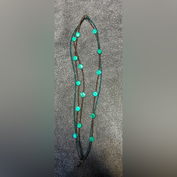 Jewelry - Multi-Strand Green Bead Necklace - Women Jewelry